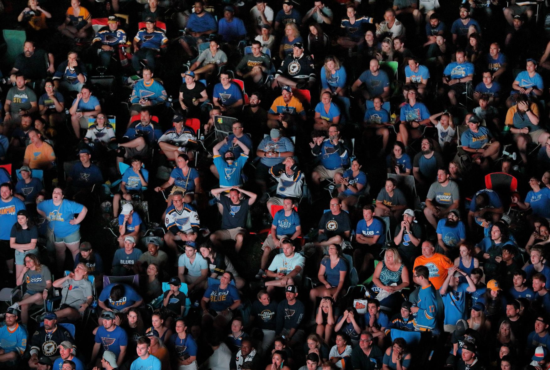 St. Louis Blues fans Game 6 watch party